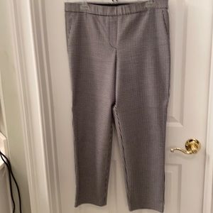 J Jill 12P black check pull-on slacks.